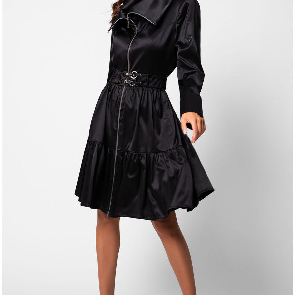 Iris Short Tailored Coat in Deep Black