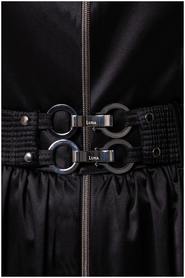 Iris Short Tailored Coat in Deep Black
