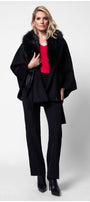 Selina Wool Cape in Black