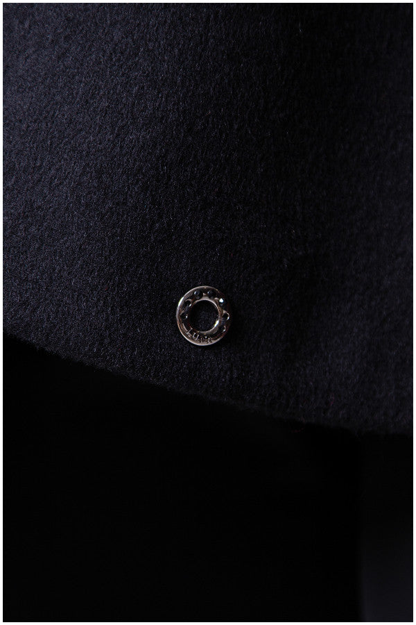 Selina Wool Cape in Black