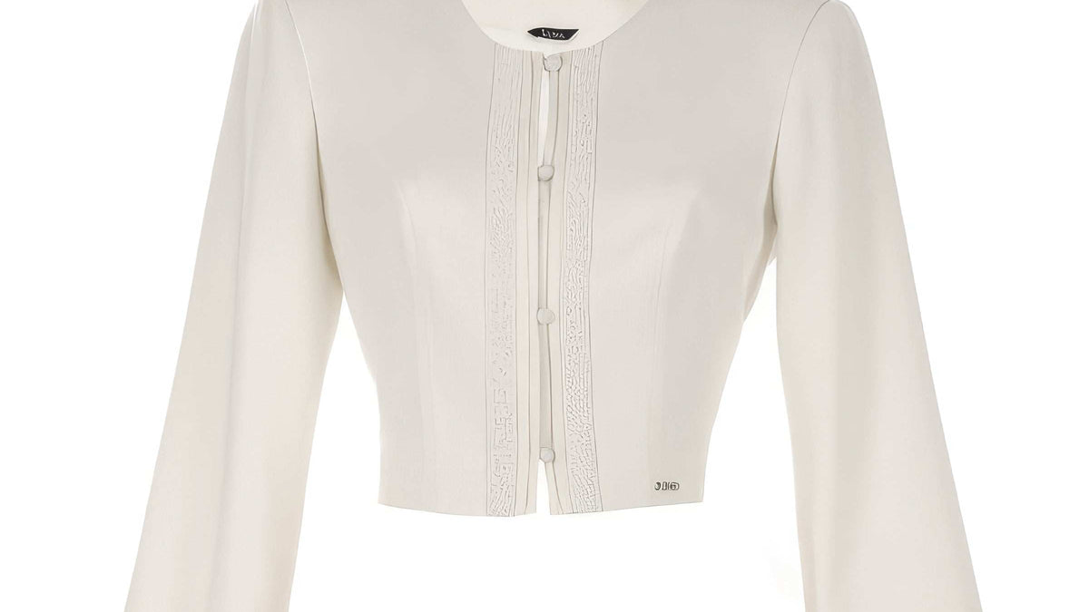 White Tailored Blazer, Lola by Luna Fashion House, handcrafted in Europe, styled for an occasion