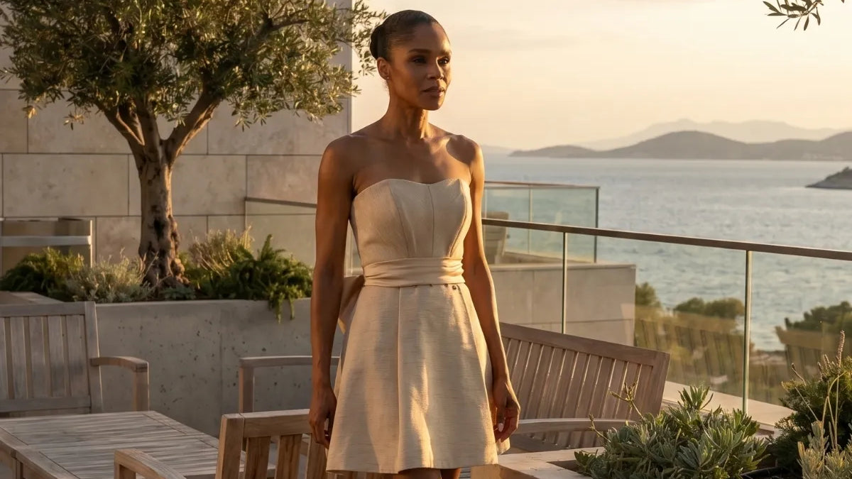 Summer outfit for Greece, in light, clean fabric designed for heat