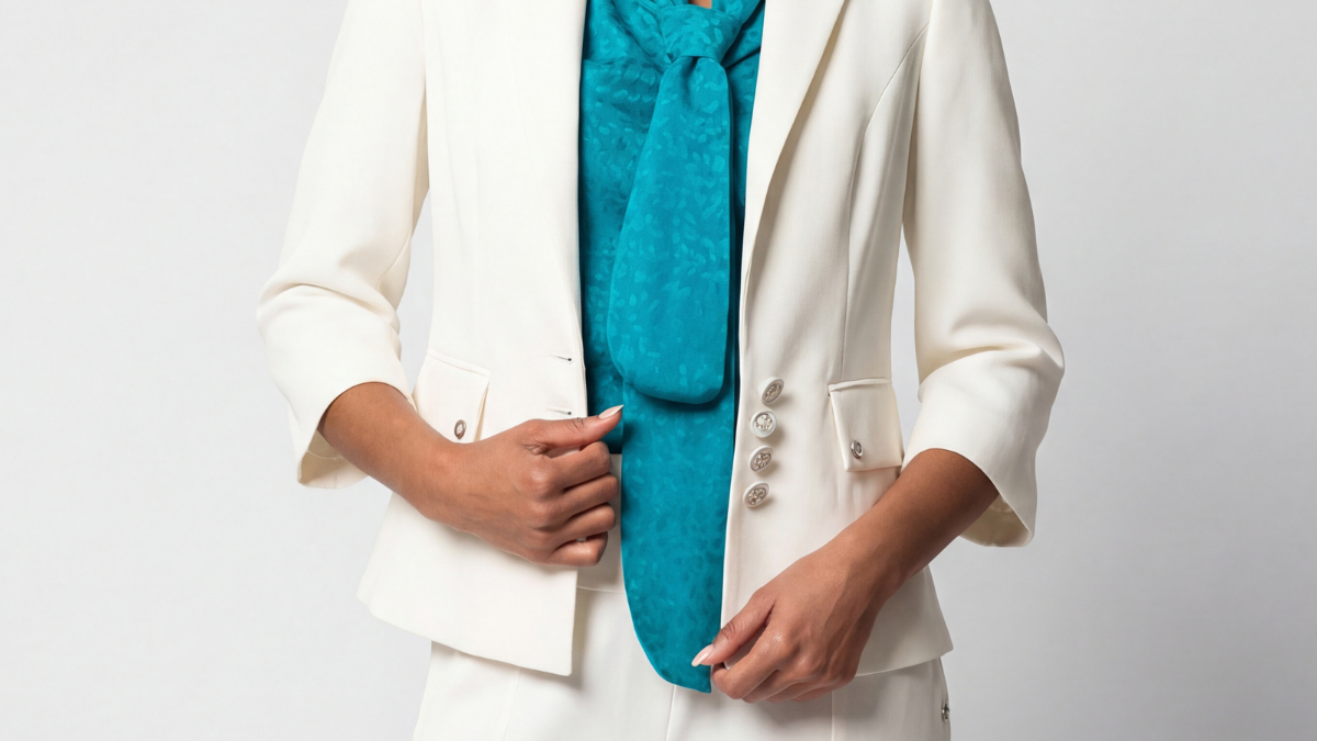 Alexa Tailored Blazer in White. Tailored blazer. Defined waist.