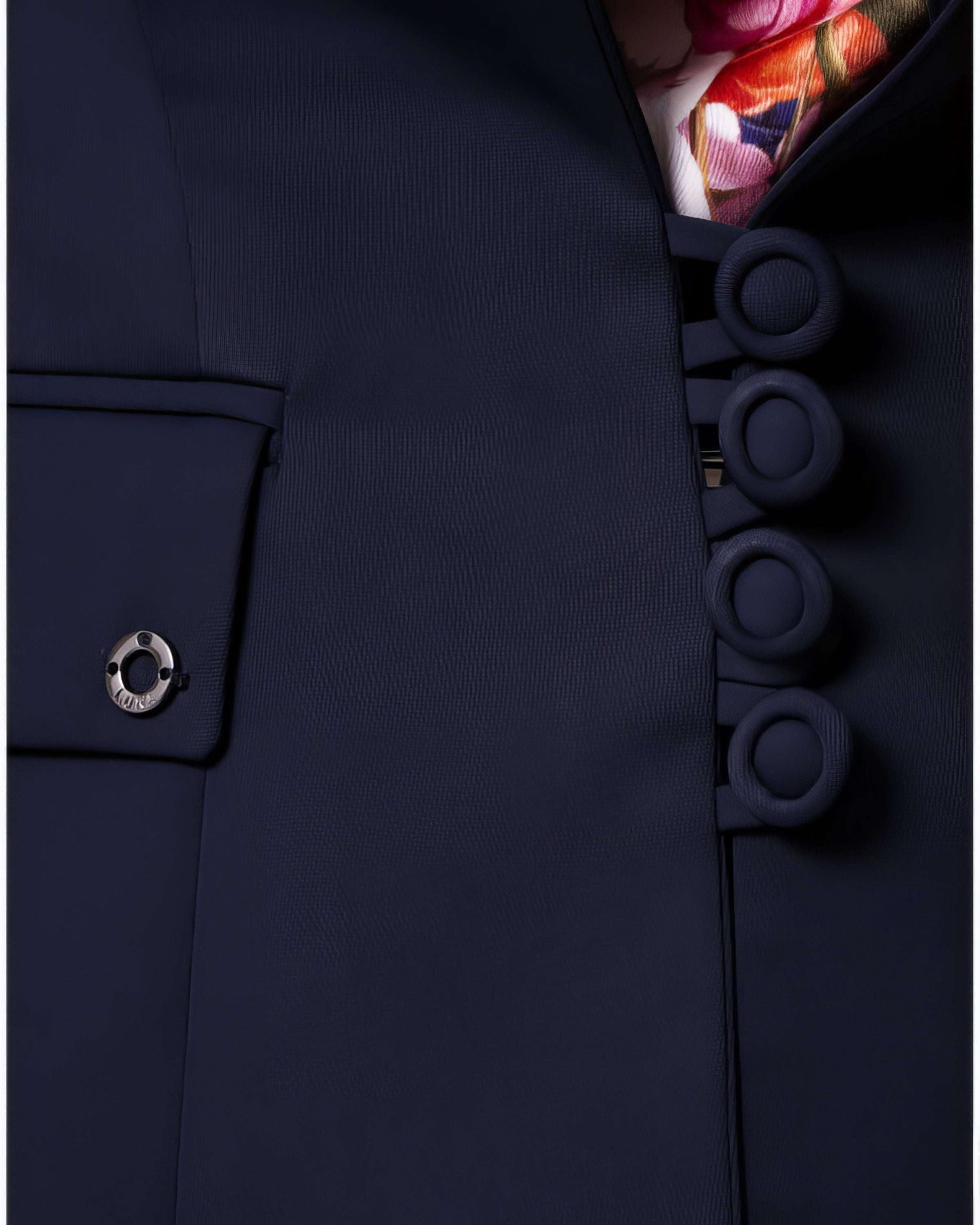 Alexa Tailored Blazer in Navy. Tailored blazer. European cut.