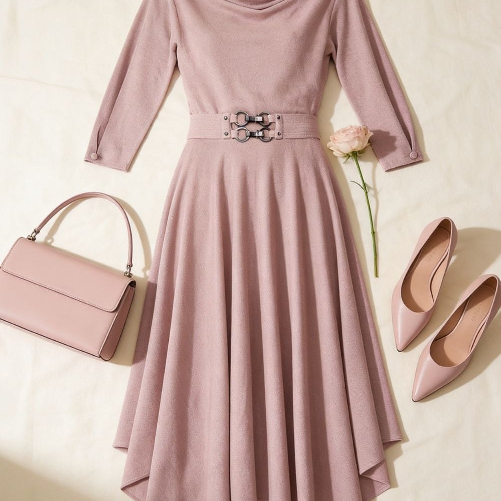 Refined Thanksgiving outfit for a woman over 50, dressed for hosting and family dinner