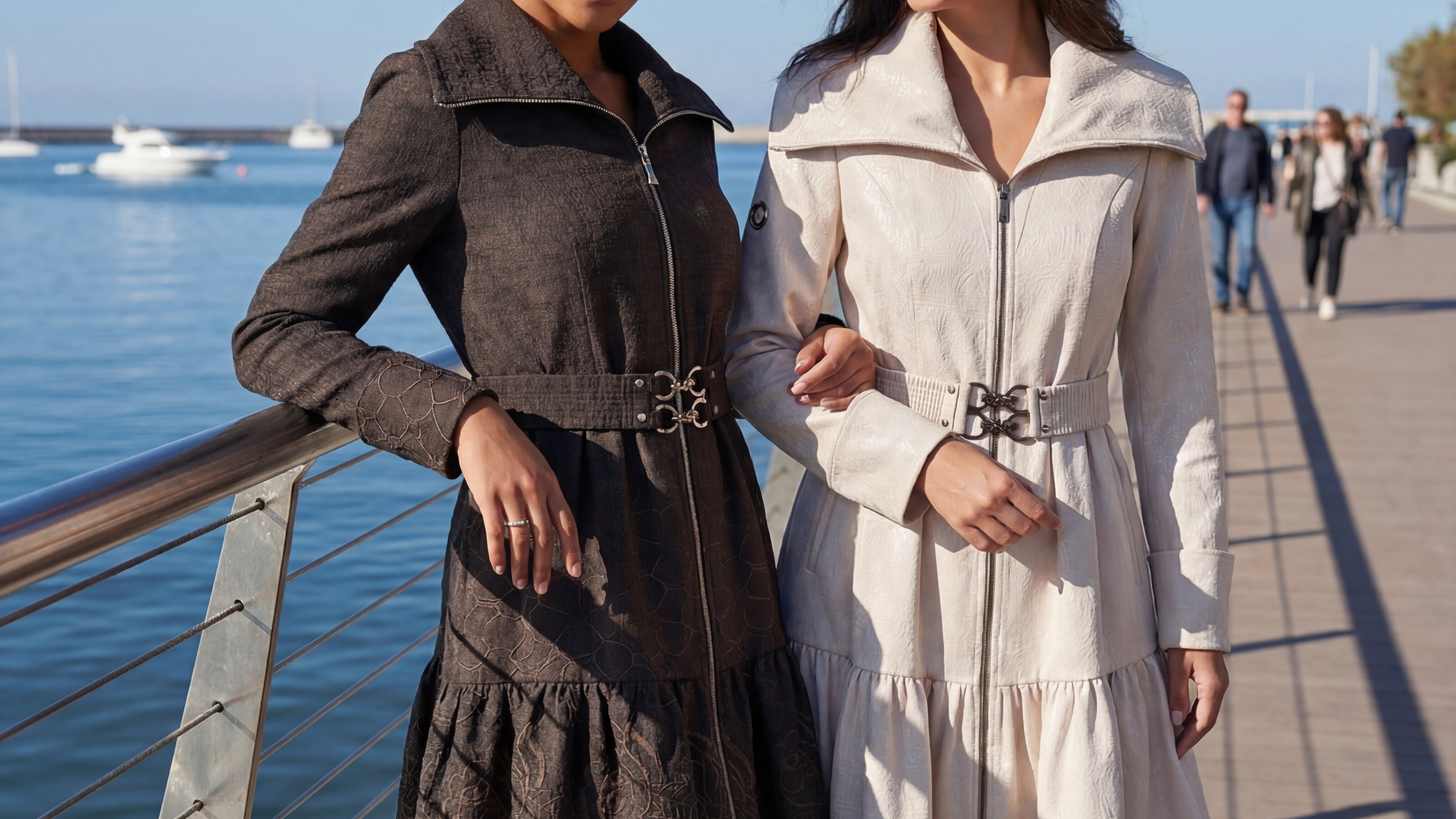 The Short Tailored Coat, in Black, Beige, and Brown