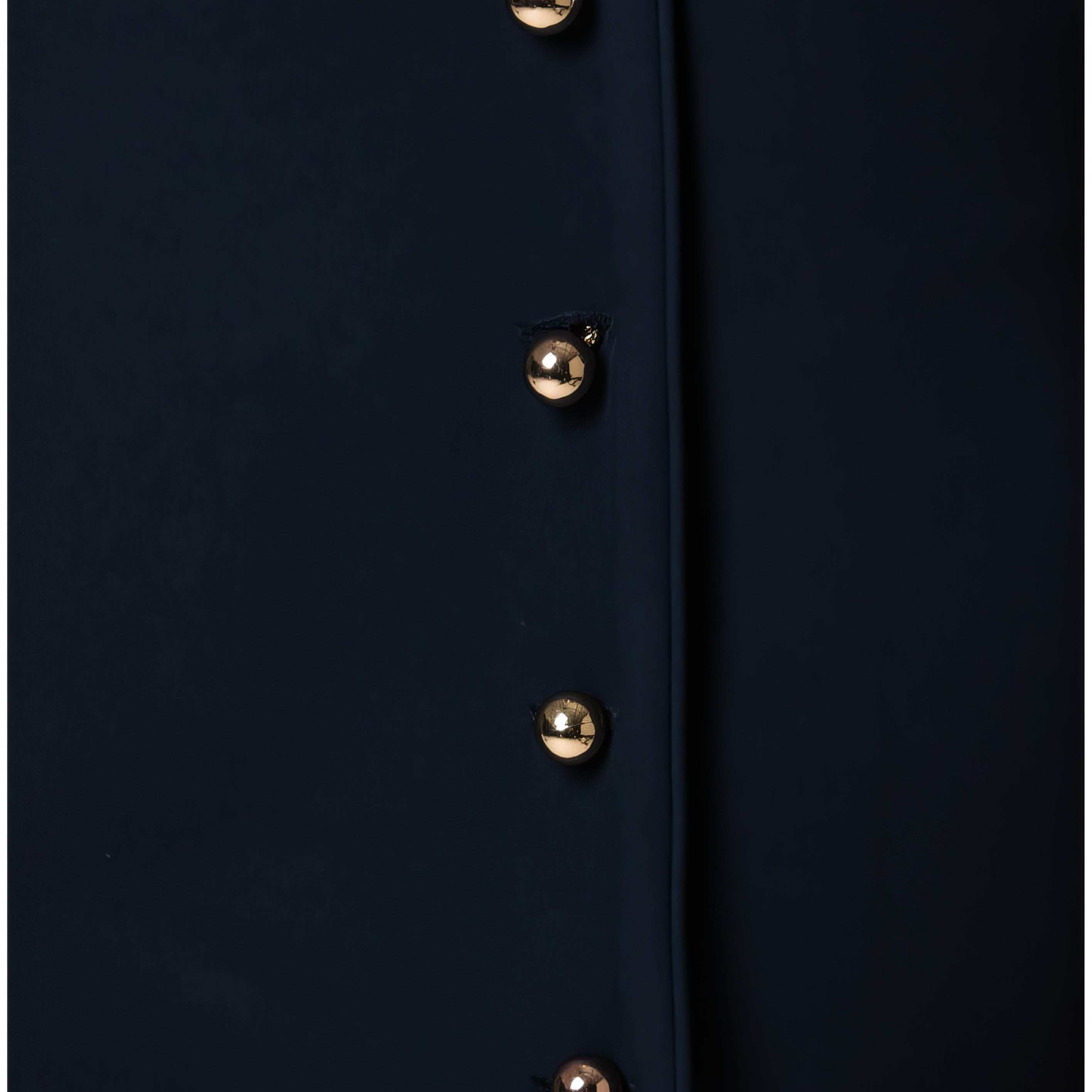 Navy Wrap Dress, Olga by Luna Fashion House, handcrafted in Europe, styled for the occasion