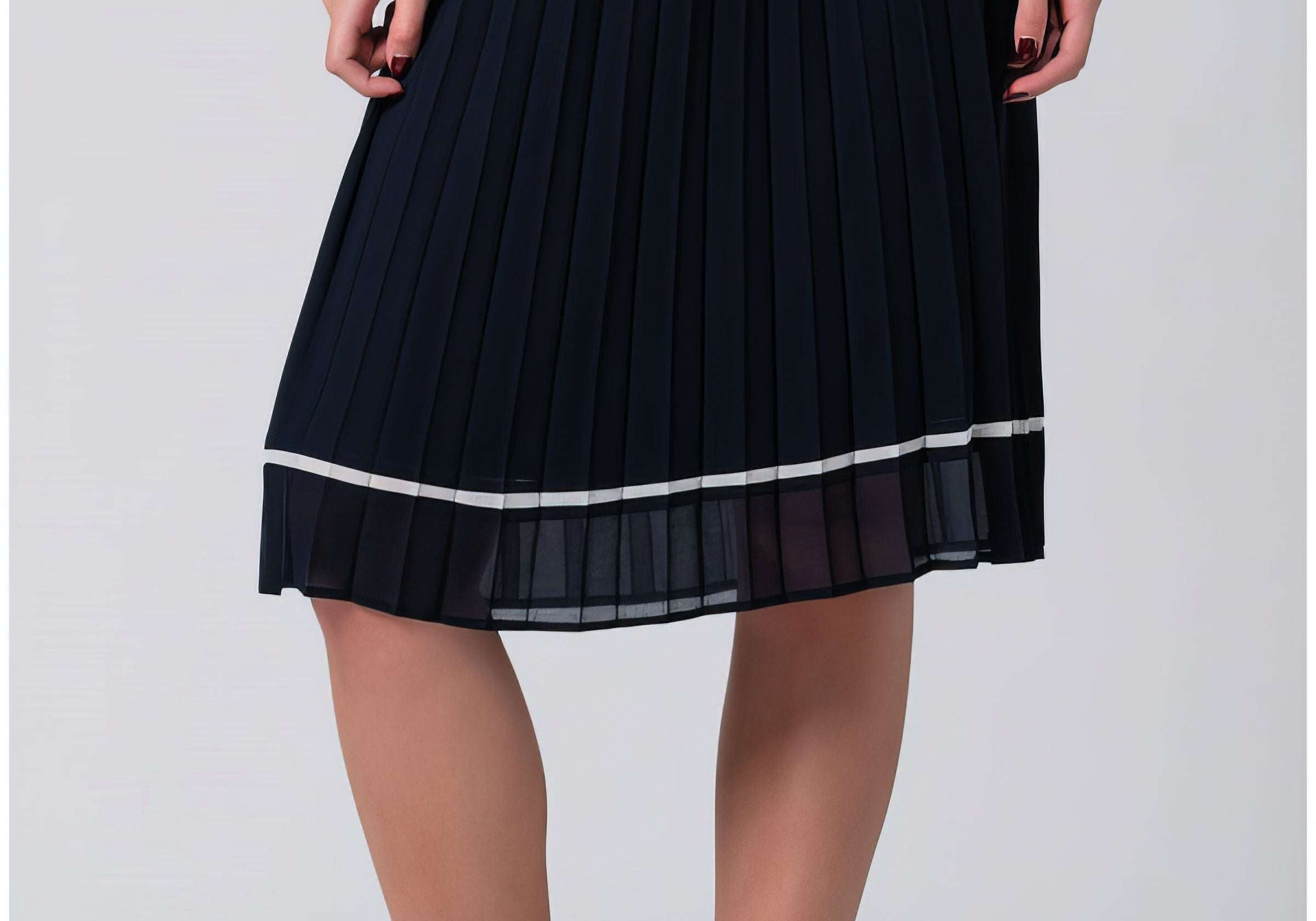 Woman in a light summer skirt ready for walking an Italian cobblestone street