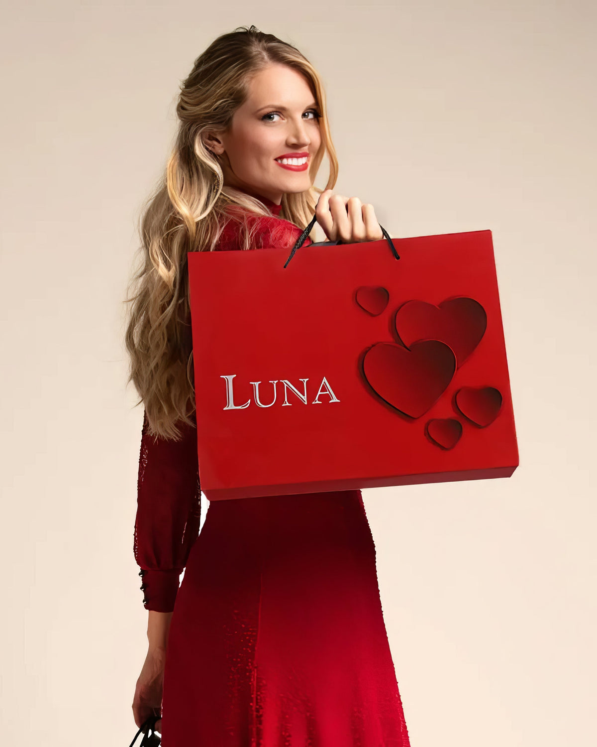 A woman in red, marking February and the quiet art of loving herself