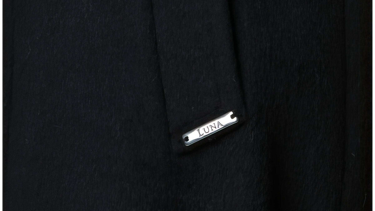 Nicole Wool Wrap Coat in Solid Black. Wrap coat. Midi length.