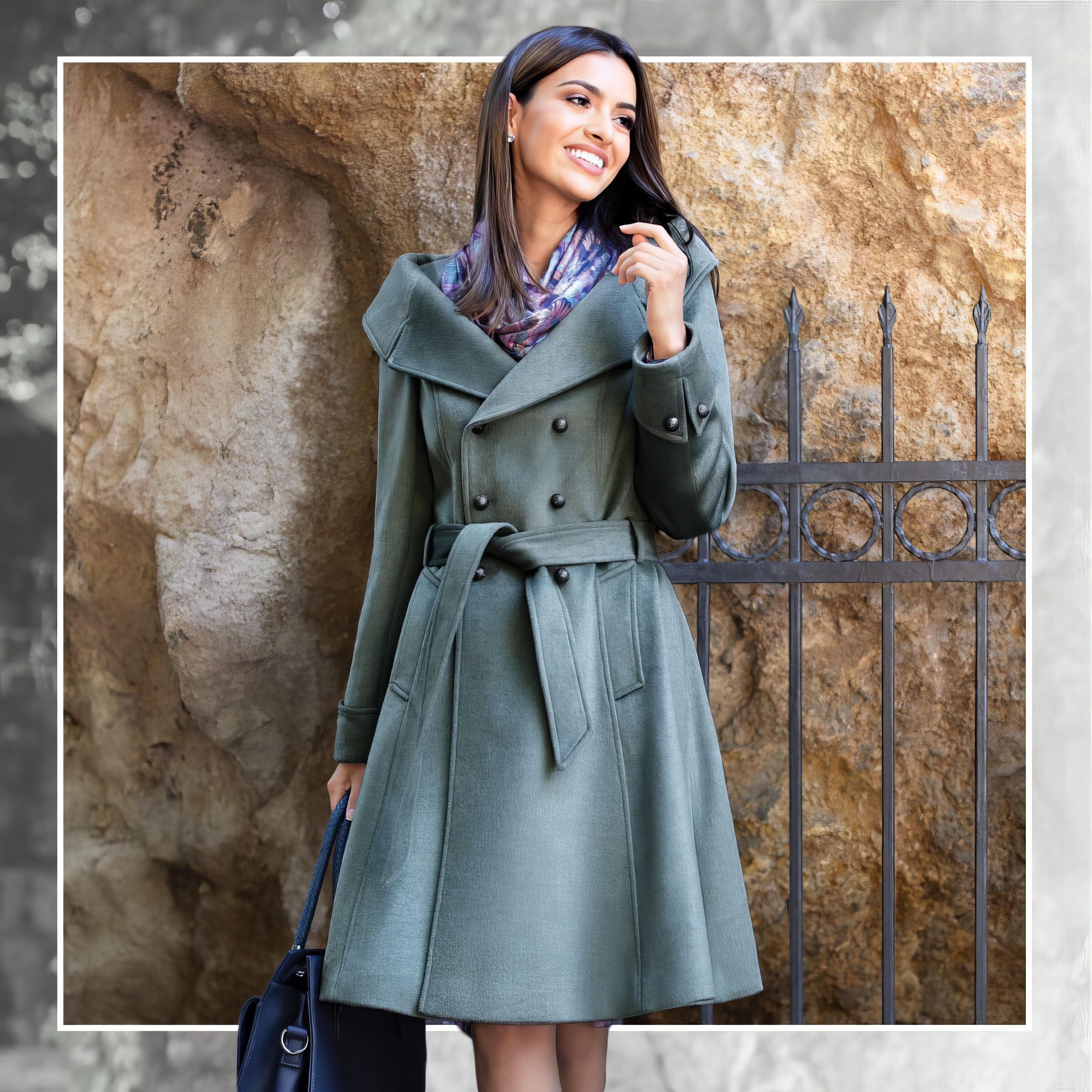 Elegant woman choosing a coat, on the best gift for the woman who has everything