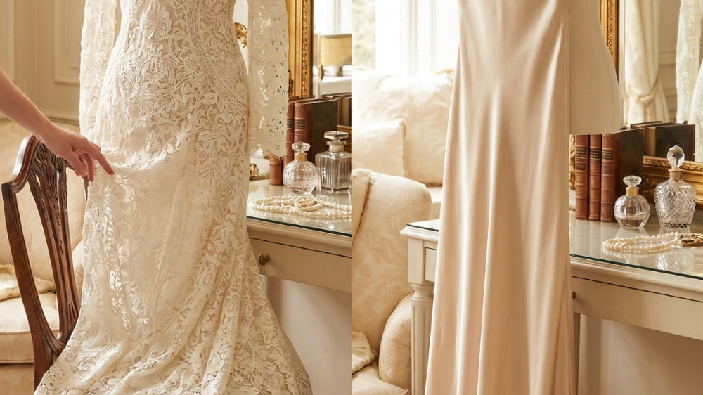 Lace vs. Satin for Evening