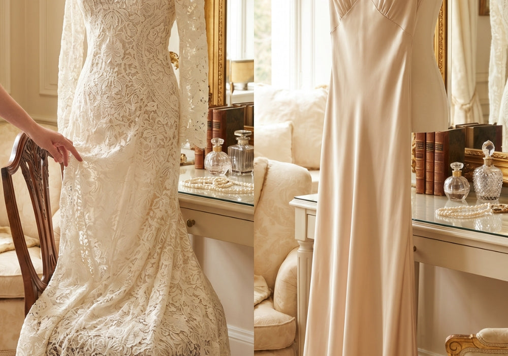 Lace vs. Satin for Evening