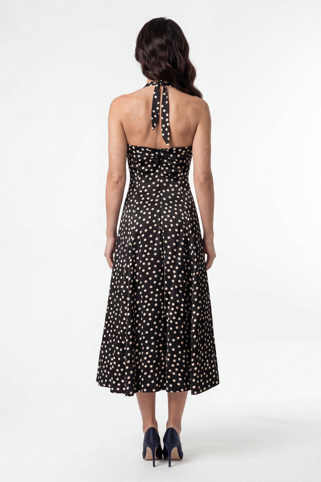 black polka dot strapless dress Melissa in – Luna Fashion House Minimalist Design Dress garden parties Stripe Knit Midi Dress Size:EU  42  | US 9     | UK 8     |  8AUS    |  Foot Length: 260 cm