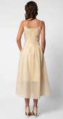 Nela Midi Dress in Ivory. Midi dress. A-line silhouette.