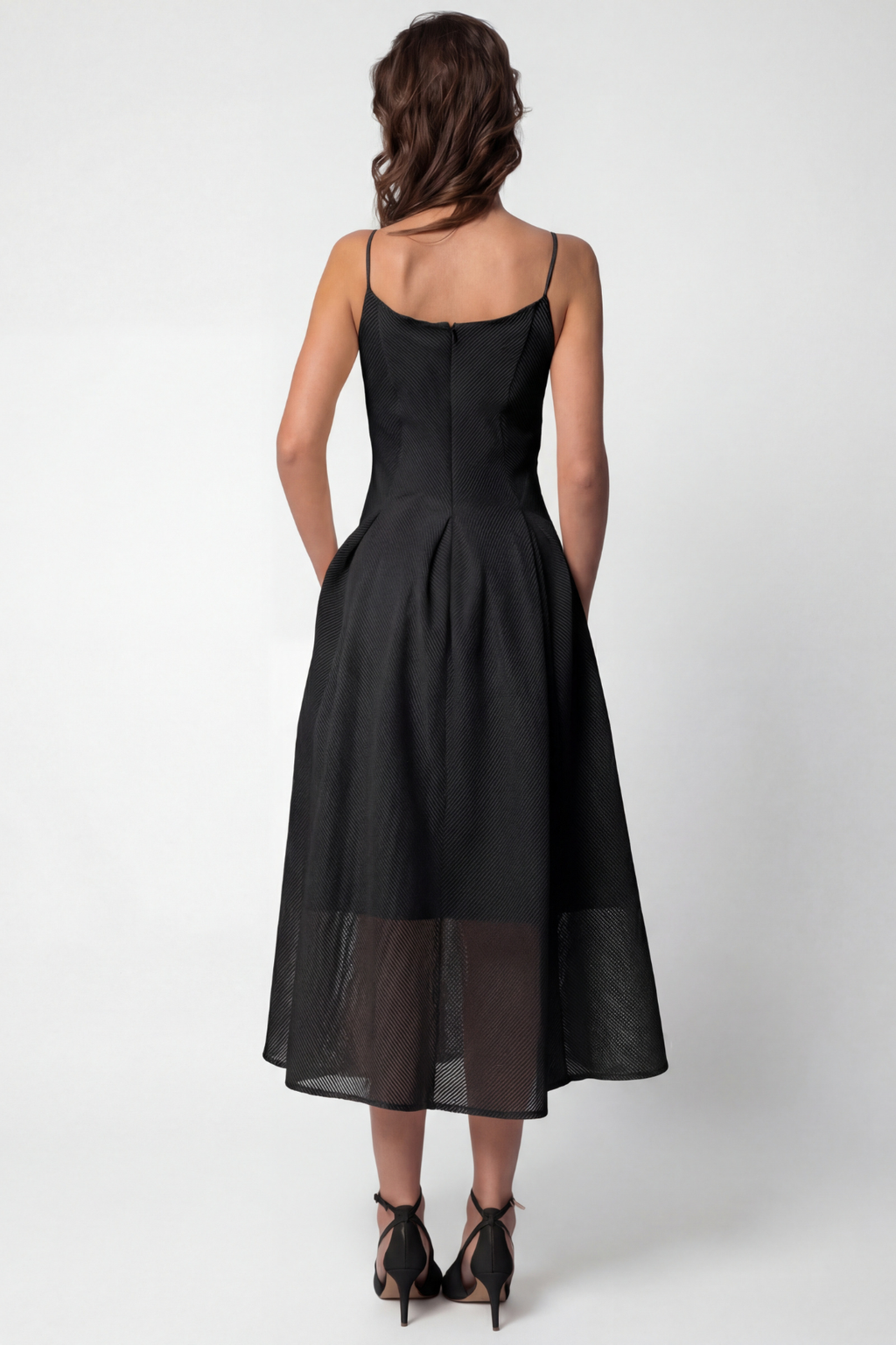Nela Midi Dress in Black | Luna Fashion House