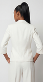 Alexa Tailored Blazer in White. Tailored blazer. Tailored shoulder line.