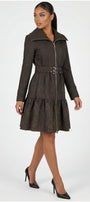 Iris Short Tailored Coat in Brown
