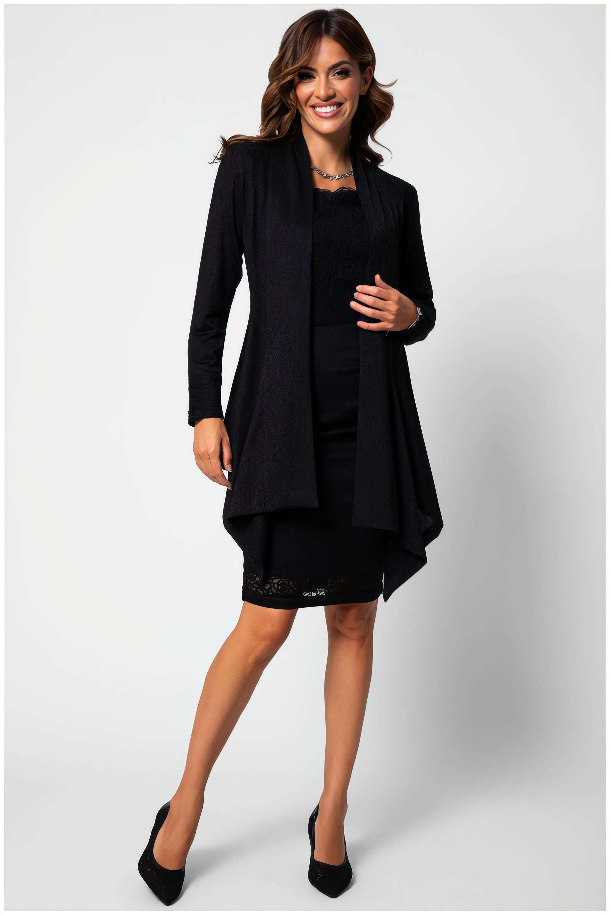 Jody Lace Cardigan in Black