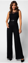 Jody Lace Overalls in Black