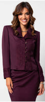 Jody Tailored Lace Blazer in Bordeaux