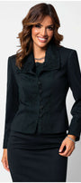 Jody Tailored Lace Blazer in Midnight Green