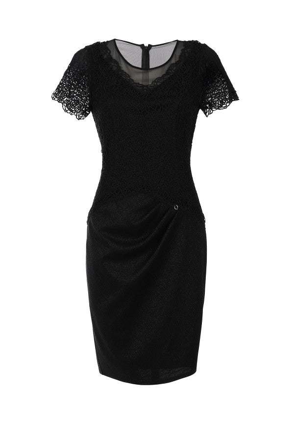 Jody Lace Cocktail Dress in Black