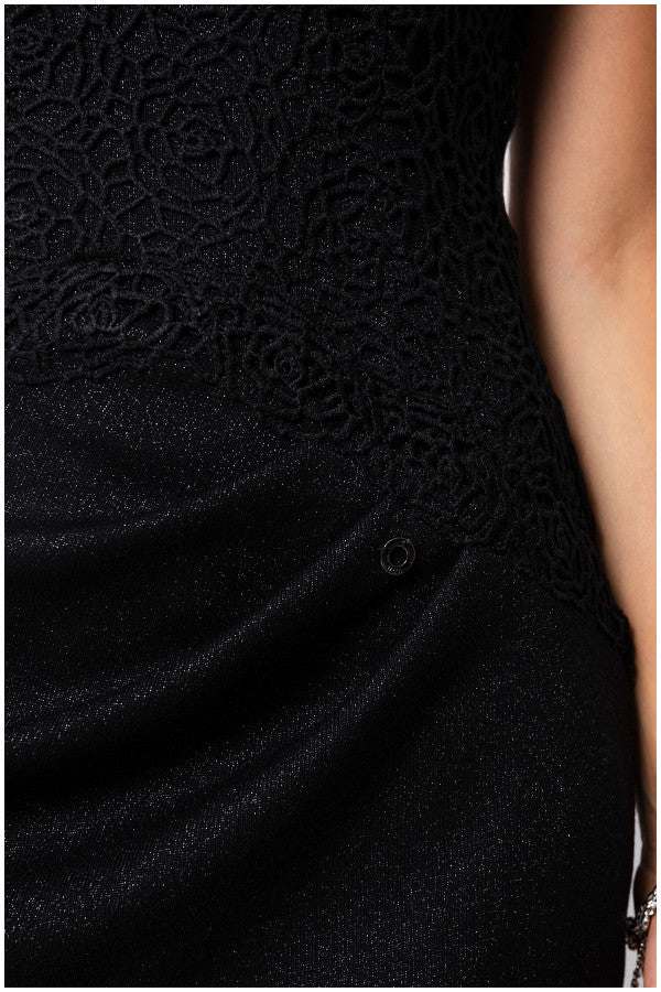 Jody Lace Cocktail Dress in Black