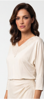 Jody Elegant Lace Blouse in Ivory
