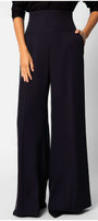 Agatha High Waisted Wide Leg Pants in Black with sleek silhouette and tailored fit by Luna Fashion House