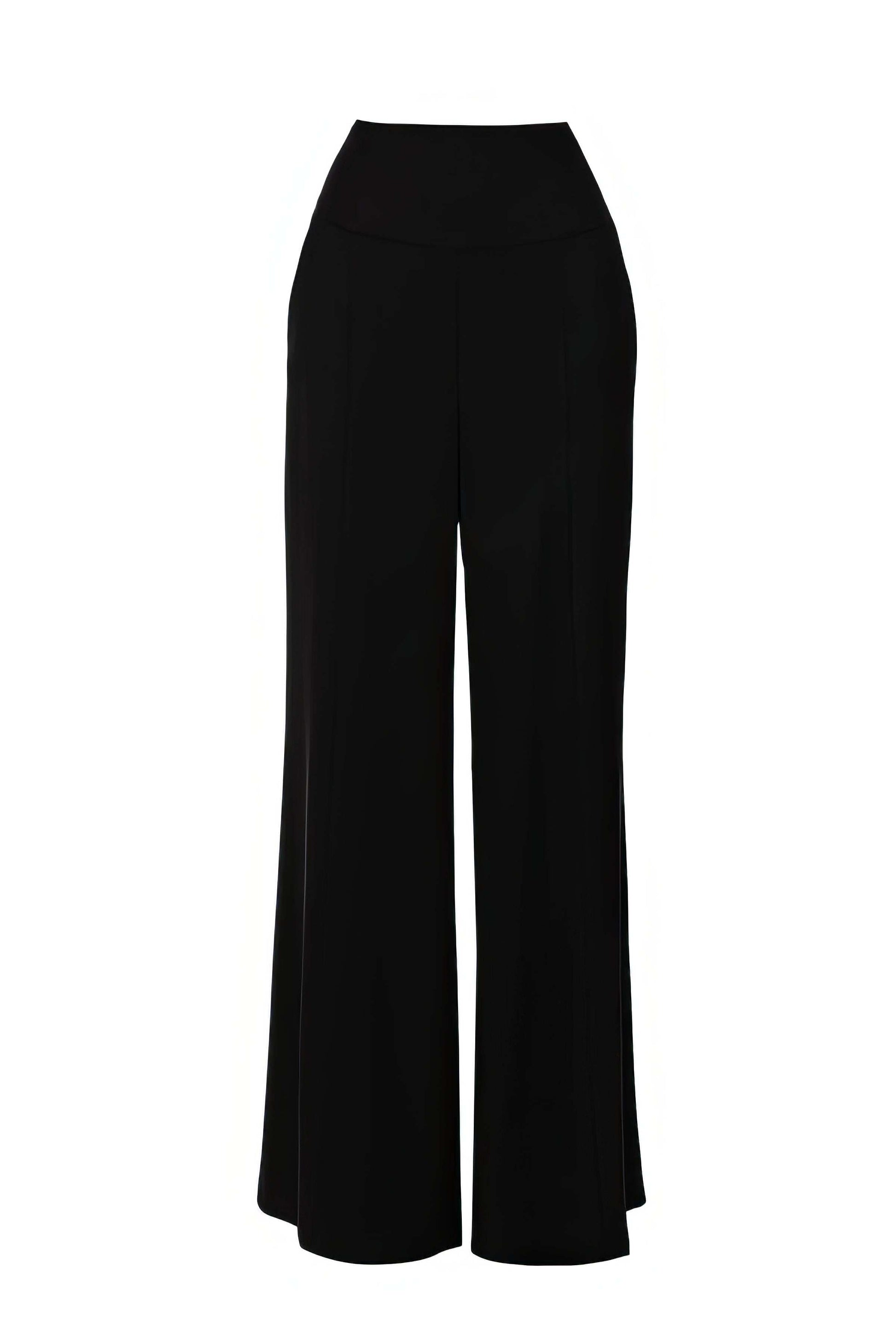 Agatha High Waisted Wide Leg Pants in Black with sleek tailored fit and elegant wide legs for refined modern style.
