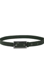 green belt for women with sleek metallic buckle, designed for modern style and versatile wear.