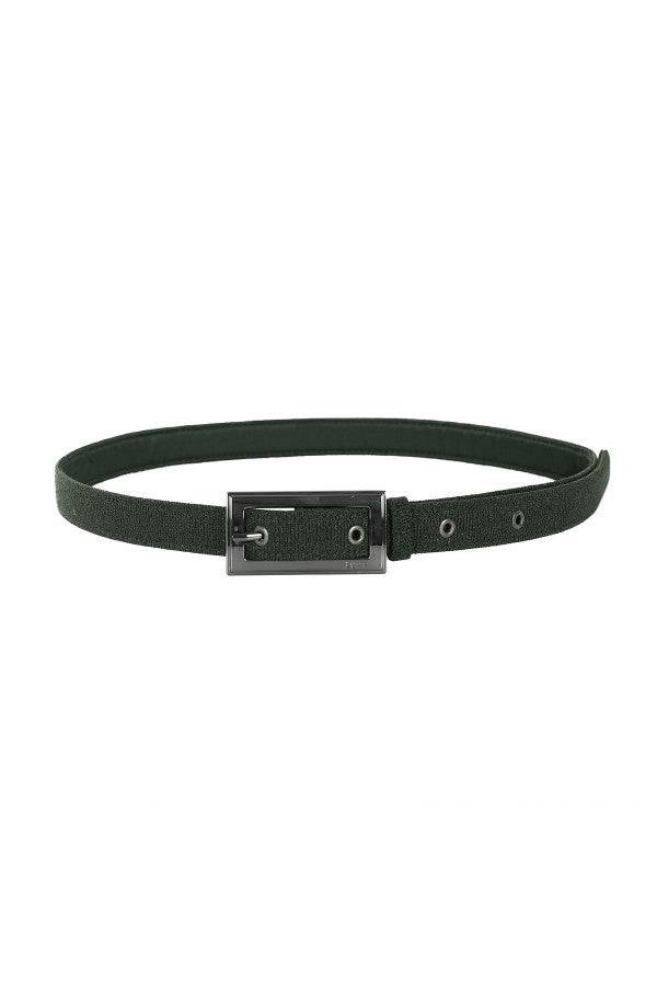 green belt for women with sleek metallic buckle, designed for modern style and versatile wear.