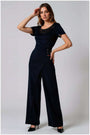 Navy wide-leg pants styled for executive and nautical-inspired occasion wear, Greta Luna Fashion House