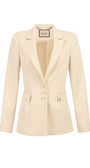 Beige blazer on a white background