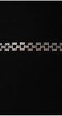 Close-up of the horizontal pavé crystal bar at the natural waist.