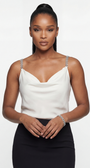 Dora Elegant Blouse in White. Blouse. V-neckline.