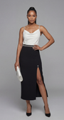 Dora Elegant Blouse in White. Blouse. Satin finish.