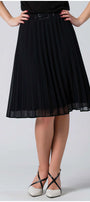 Lola Pleated Skirt in Black