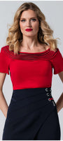 Lola Business Blouse in Red