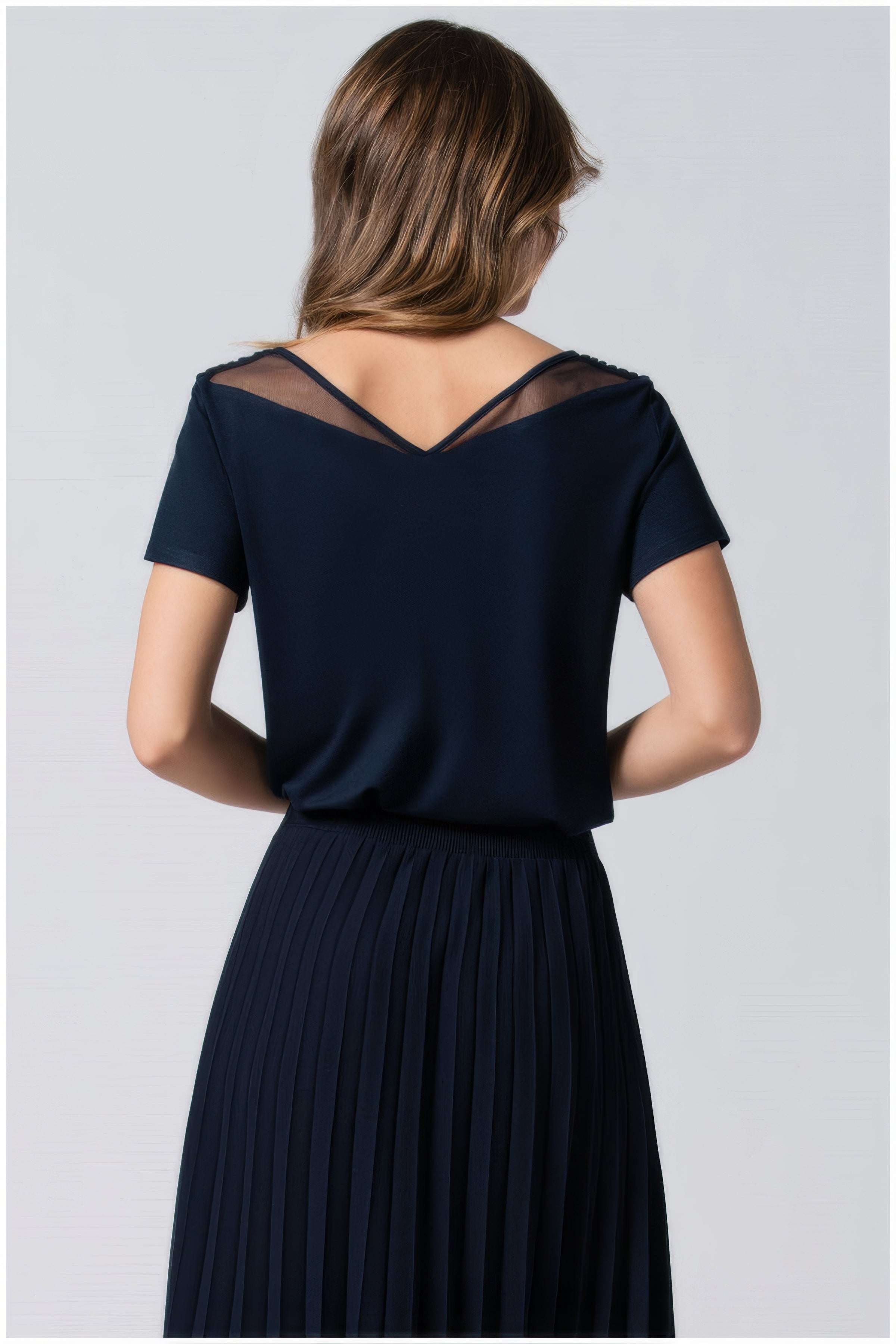 Lola Business Blouse in Navy