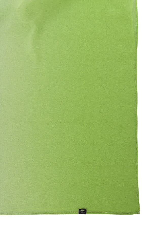 Lightweight green Scarf Julia in solid green, elegant drape, soft fabric perfect for layering with tailored or eveningwear.