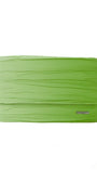 Vibrant green evening clutch bag with textured folds and a sleek, structured silhouette by Luna Fashion House.