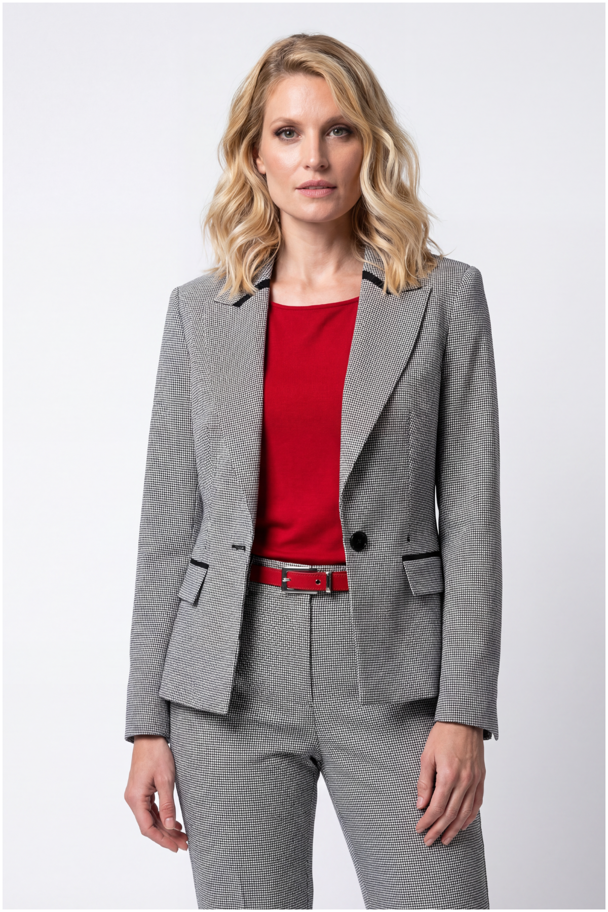 Elena Houndstooth Tailored Blazer
