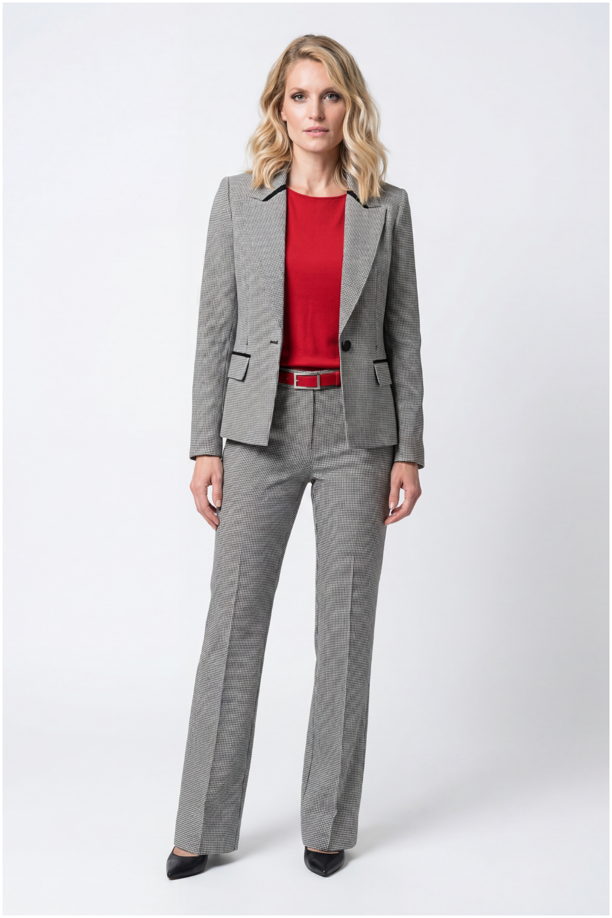 Elena Houndstooth Tailored Blazer