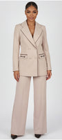 Natasha Tailored Blazer in Sand Beige
