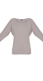 Eva Classic Top in Taupe Grey with relaxed fit, soft viscose blend, and gentle stretch for everyday comfort and timeless style.