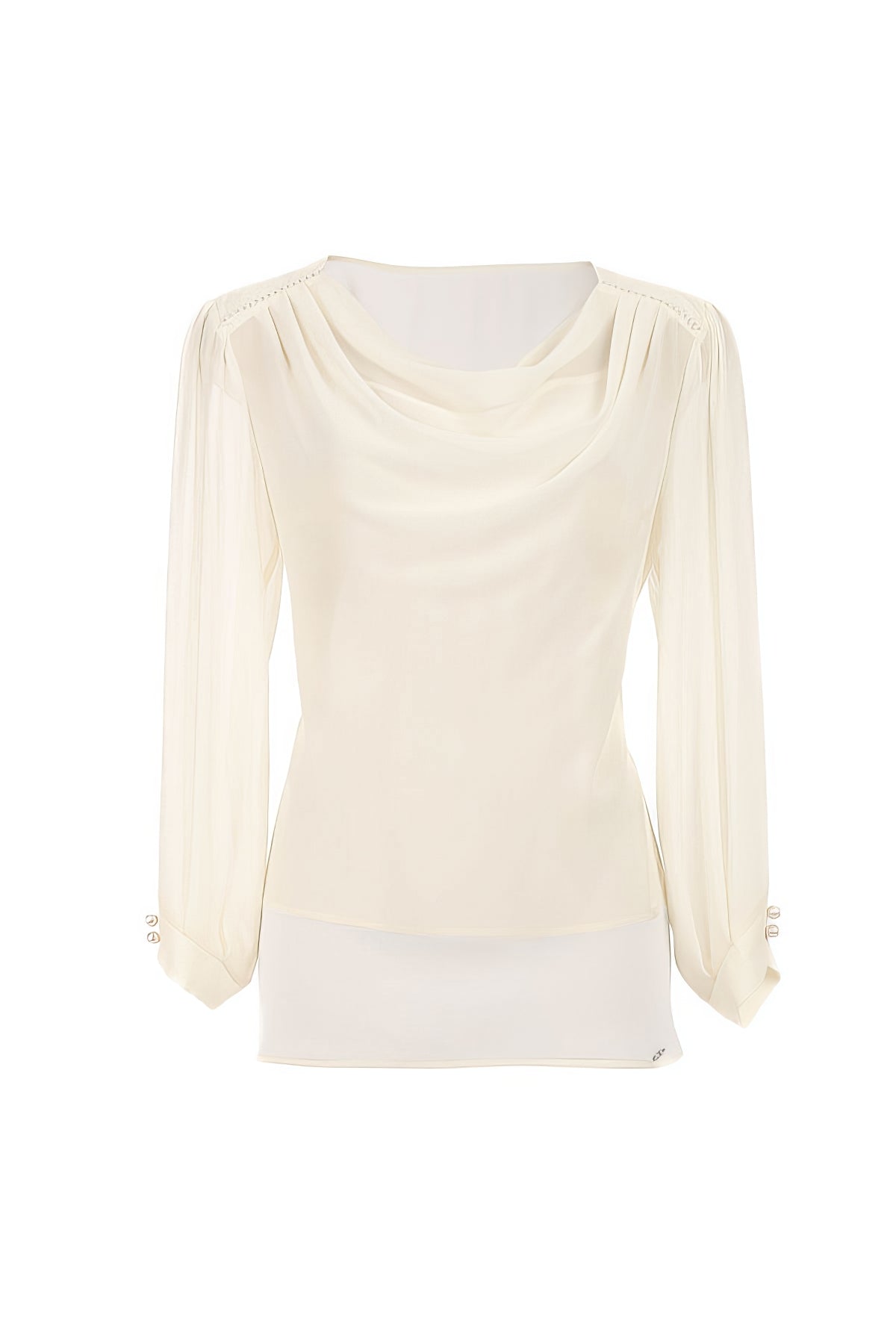 Lucy Draped Blouse in Ivory