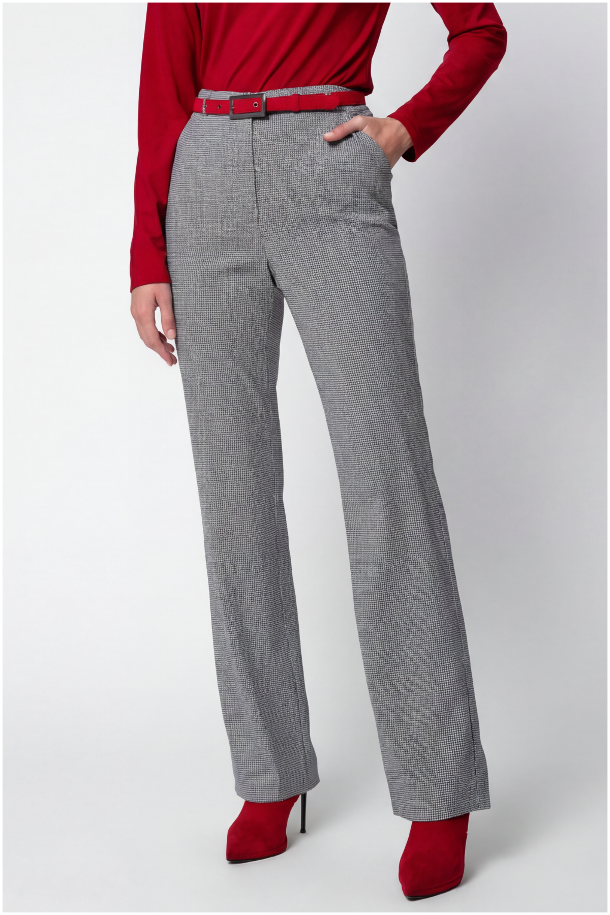 Elena Houndstooth Tailored Trousers