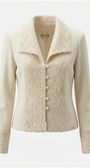 Beige lace jacket on a white background